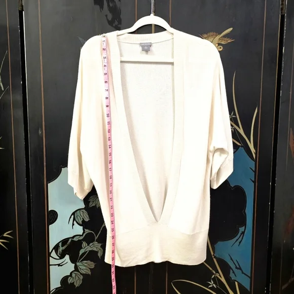 Ann Taylor Plunging V Neck Viscose / Cashmere Blend Lightweight Sweater‎ Size XL - Picture 2 of 7